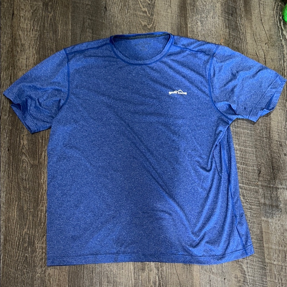 Eddie Bauer Blue Crew Neck Short Sleeve Tee